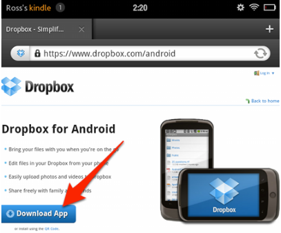 Install Dropbox on Amazon's 'Fire' Kindle Fire Picture 5