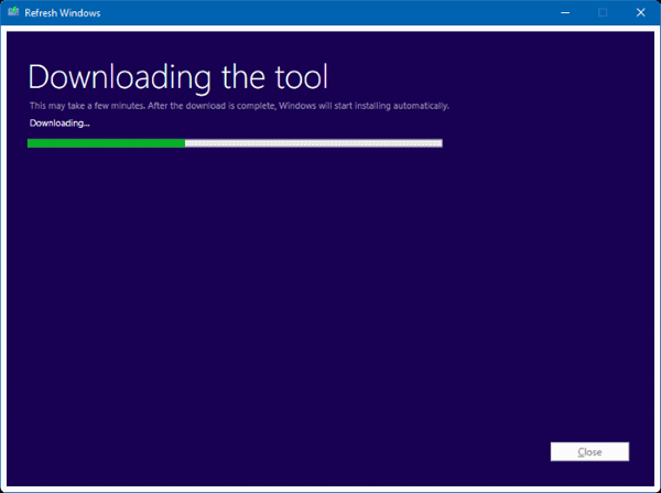 Install Windows 10 with Refresh Windows Tool from Microsoft Picture 3