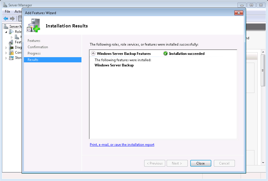 Install Windows Server Backup on Windows Server 2008 R2 Picture 5