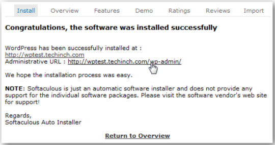 Install WordPress on the server with Softaculous support application Picture 7