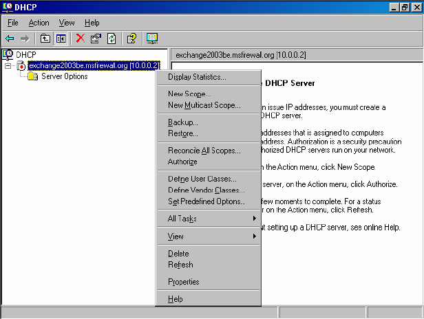 Installing and configuring the 2004 ISA Server Firewall - Chapter 4 Picture 2