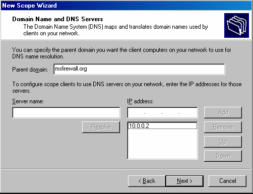 Installing and configuring the 2004 ISA Server Firewall - Chapter 4 Picture 6