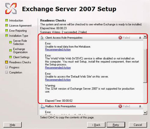 Installing Exchange 2007 (Part II) Picture 5