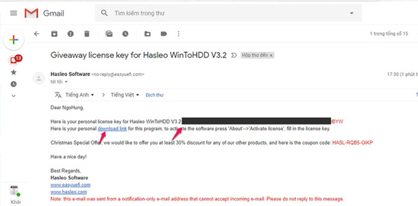 Installing Windows without USB with WinToHDD Professional V3.2 software, priced at 29.95 USD is free Picture 2
