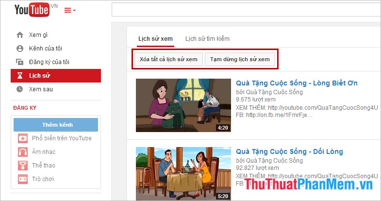 Instruction to delete Youtube search history (Delete Youtube History) Picture 6