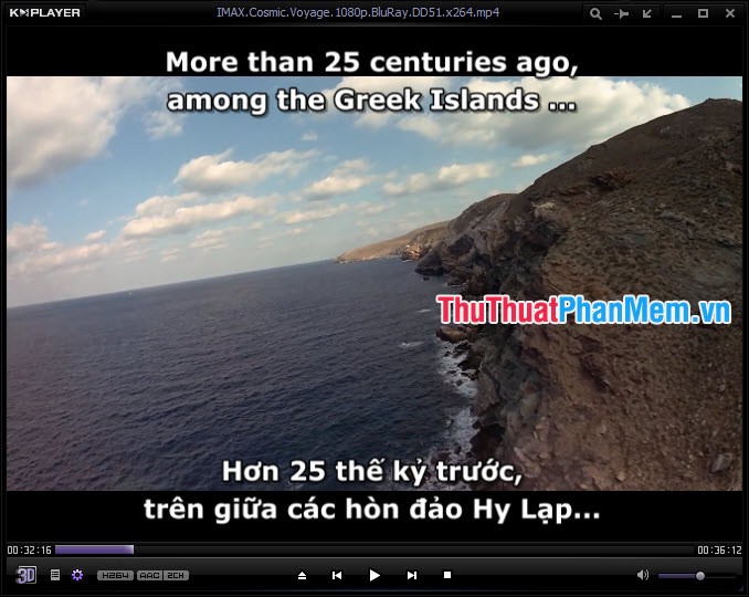 Instruction to watch movies with 2 subtitles (bilingual) in KMPlayer Picture 4