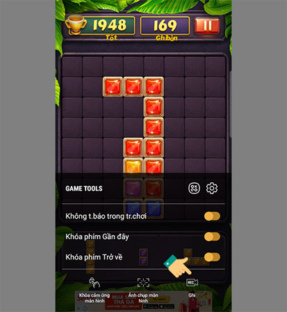 Instructions for activating and using Game Tools mode on Samsung Picture 8