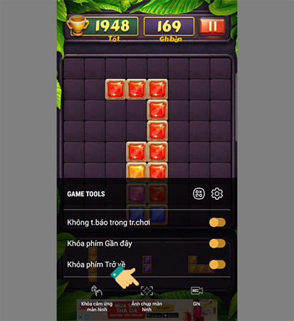 Instructions for activating and using Game Tools mode on Samsung Picture 9