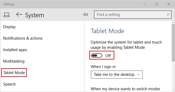 Instructions for activating Tablet Mode on Windows 10 Picture 4