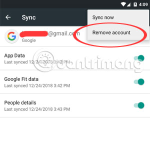 Instructions for adding and removing Google accounts on Android Picture 12