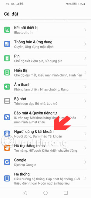 Instructions for adding and removing Google accounts on Android Picture 4
