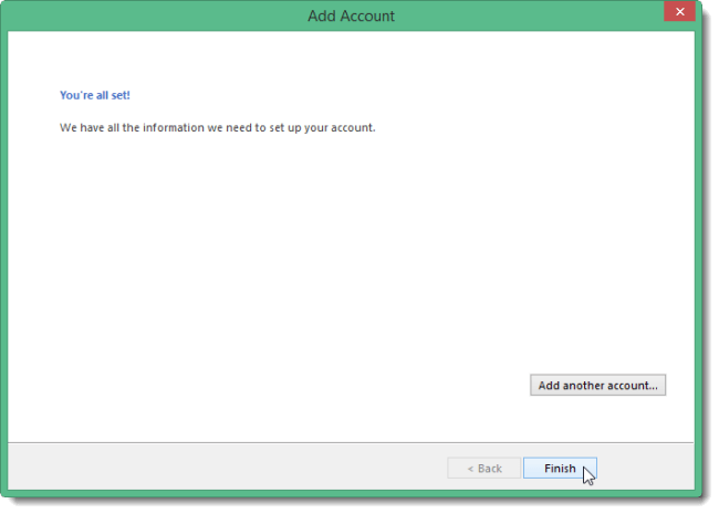 Instructions for adding Gmail accounts to Outlook 2013 and 2016 using IMAP Picture 18