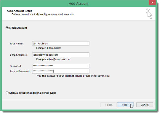 Instructions for adding Gmail accounts to Outlook 2013 and 2016 using IMAP Picture 9