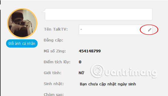 Instructions for adding personal information on TalkTV Picture 3