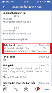 Instructions for adding phone numbers for Facebook, zalo, viber ... when shortening sim numbers 11 numbers Picture 3