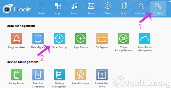 Instructions For Backing Up And Restoring Iphone Data With Itools