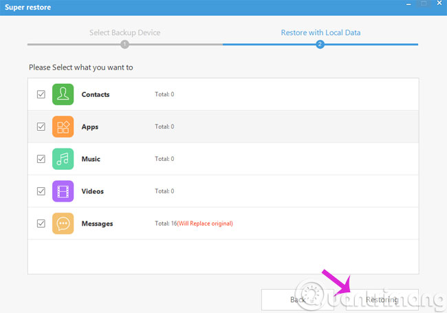 Instructions for backing up and restoring iPhone data with iTools Picture 6