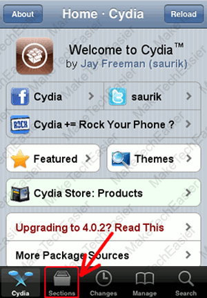 Instructions for backing up Cydia iPhone application with PkgBackup Picture 1