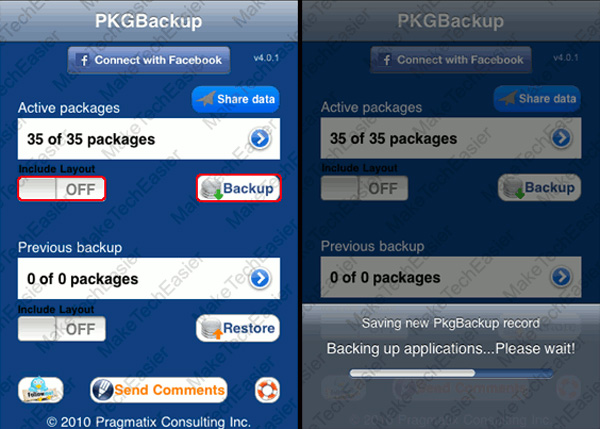 Instructions for backing up Cydia iPhone application with PkgBackup Picture 12