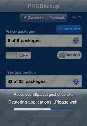 Instructions for backing up Cydia iPhone application with PkgBackup Picture 18