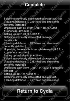 Instructions for backing up Cydia iPhone application with PkgBackup Picture 7