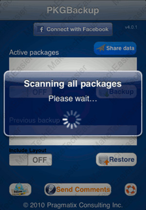 Instructions for backing up Cydia iPhone application with PkgBackup Picture 8