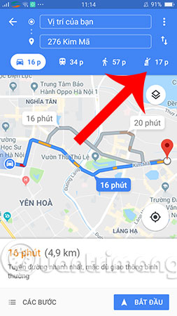 Instructions for booking Grab car on Google Maps Picture 3