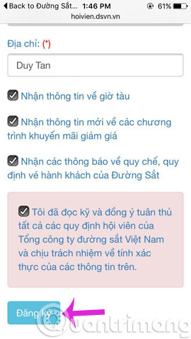 Instructions for booking online train tickets by phone Picture 5