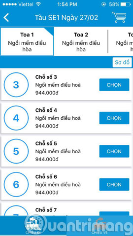Instructions for booking online train tickets by phone Picture 8