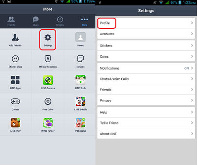 Instructions for changing Profile information on LINE Picture 2