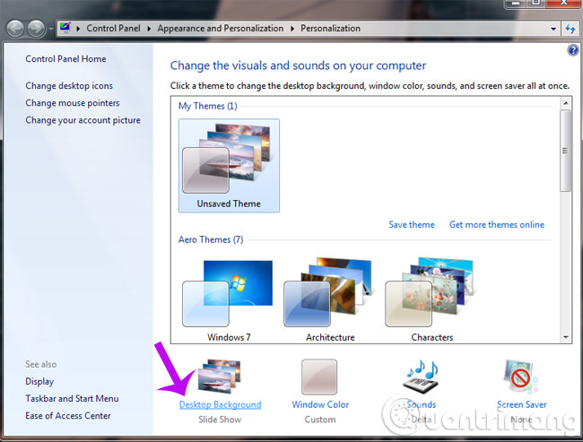 Instructions for changing Windows desktop wallpaper Picture 3