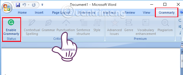 Instructions for checking English on Word by Grammarly Picture 10