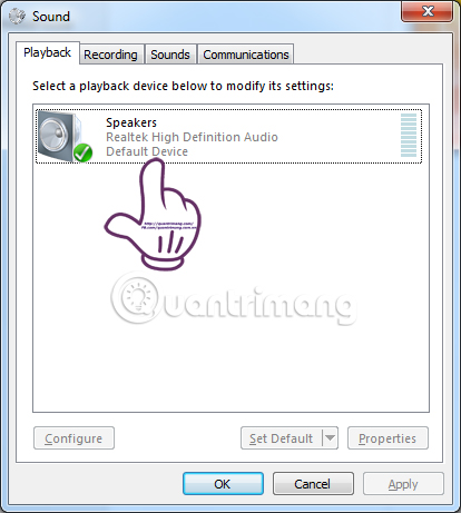 Instructions for checking Microphone, Headphone on Windows 7 Picture 15