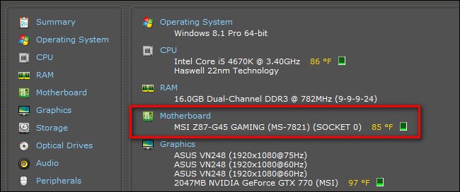 Instructions for checking the mainboard model and motherboard manufacturer Picture 5