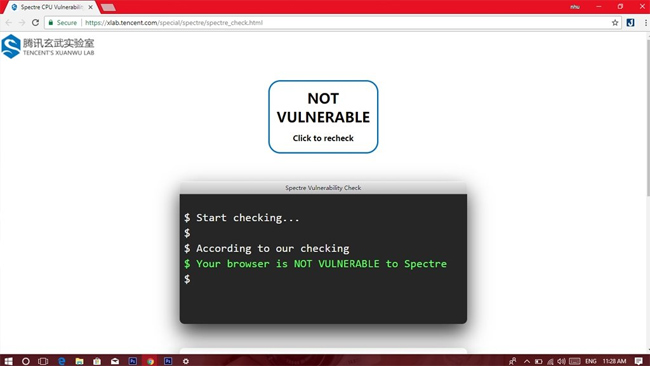 Instructions for checking the Specter vulnerability for the browser with Tencent's tool Picture 3