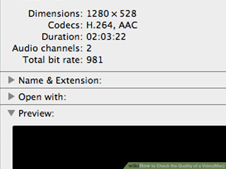 Instructions for checking Video quality on Mac Picture 5