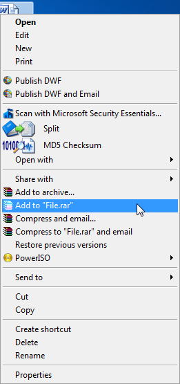 Instructions for compressing and decompressing with Winrar and Winzip Picture 4