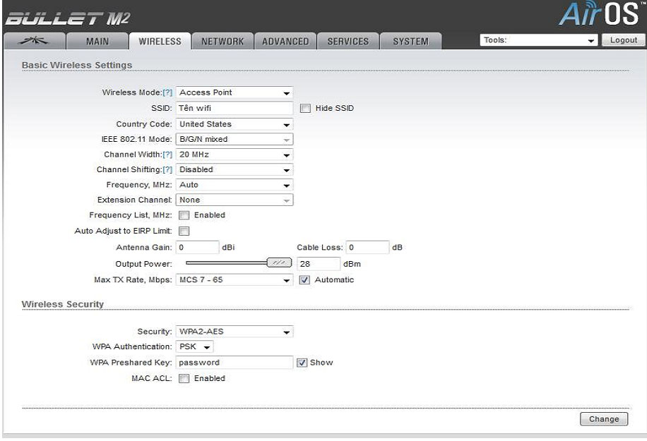 Instructions for configuring Bullet M2HP Wifi router Picture 2