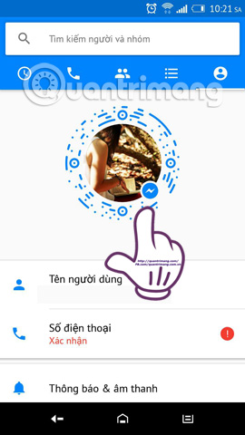 Instructions for connecting friends on Facebook Messenger with Code Picture 10