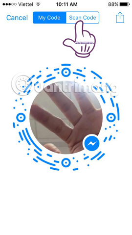 Instructions for connecting friends on Facebook Messenger with Code Picture 4