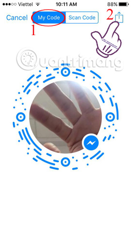 Instructions for connecting friends on Facebook Messenger with Code Picture 6