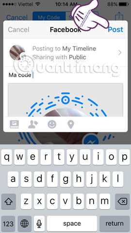 Instructions for connecting friends on Facebook Messenger with Code Picture 8