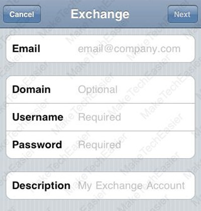 Instructions for connecting from iPhone to Exchange account Picture 7