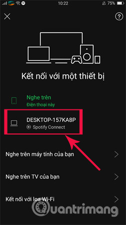 Instructions for connecting Spotify on phones with computers, televisions, speakers Picture 6