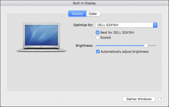 Instructions for connecting two monitors on the MacBook Picture 6