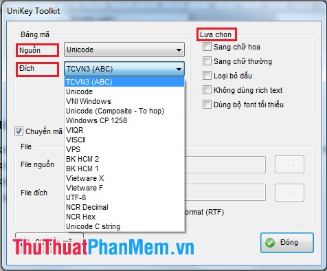 Instructions for converting fonts with Unikey Picture 4