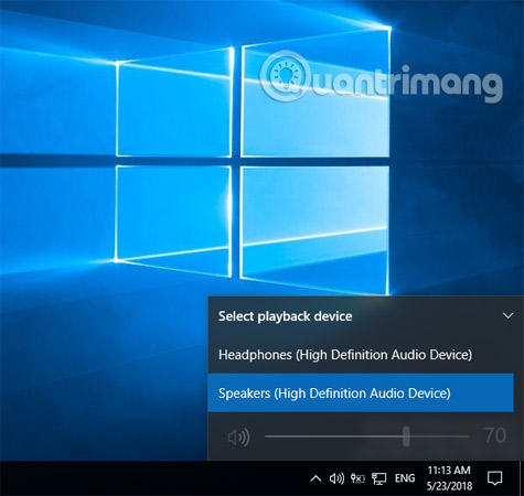 Instructions for converting headphones and speakers on Windows 10 Picture 2