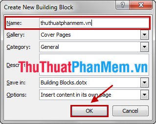 Instructions for creating a cover page in Word Picture 8