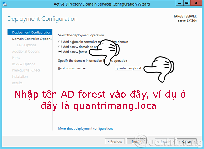 Instructions for creating a Domain Controller - DC on Windows Server 2012 Picture 7