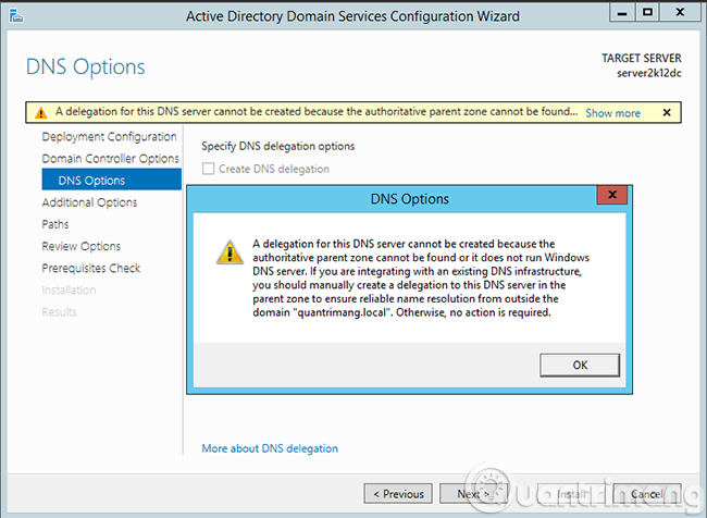 Instructions for creating a Domain Controller - DC on Windows Server 2012 Picture 9